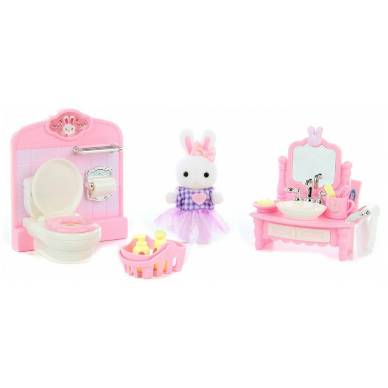 Игровой набор ванная комната 6620 с фигуркой животного