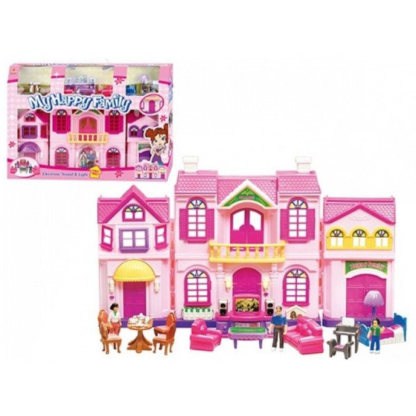 Будиночок для ляльок з меблями 16427 зі світлом