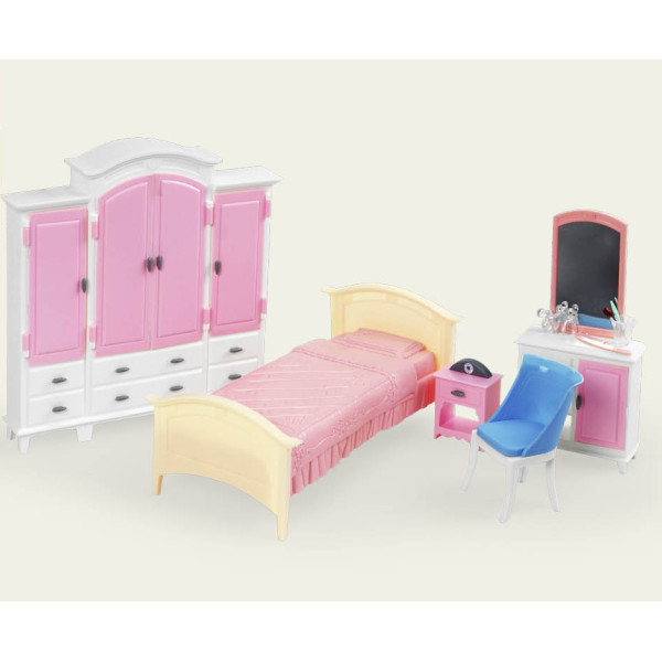 Меблі для ляльок типу Барбі Gloria 24014 спальня і гардероб