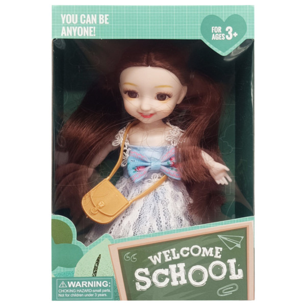 Дитяча лялька "Welcome School" YL605-7/9/10 з сумочкою Синій (YL605-7/9/10(Blue))