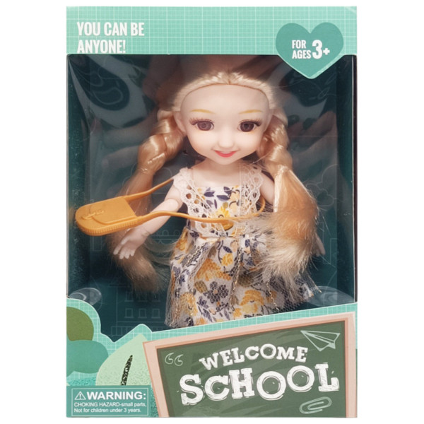 Дитяча лялька "Welcome School" YL605-7/9/10 з сумочкою Жовтий (YL605-7/9/10(Yellow))