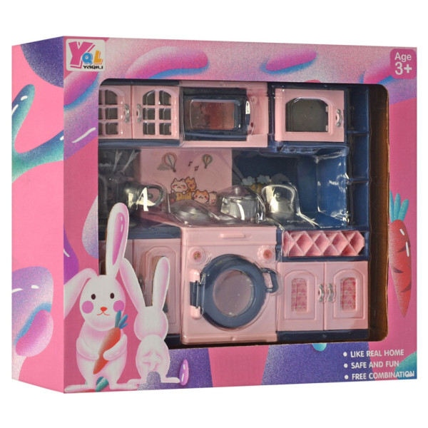 Ігровий набір Кухонний гарнітур для ляльок YQL8-A-B з посудом