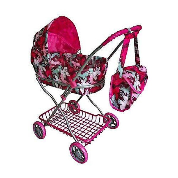 Коляска для ляльок Melogo 9325 з люлькою полегшена з сумкою