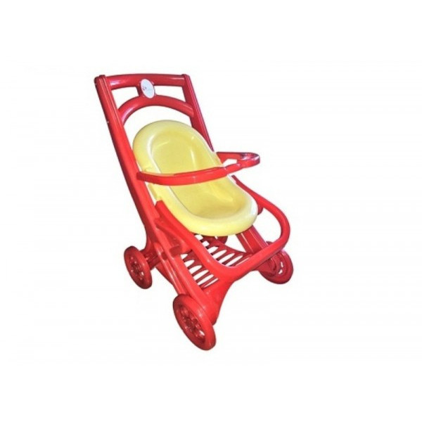 Коляска для ляльок з шезлонгом 0122/03 червона