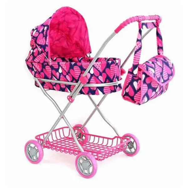 Коляска для ляльок Melogo 9325 з люлькою полегшена з сумкою