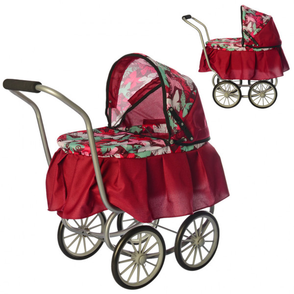 Коляска для ляльки класична 9678 з великими колесами