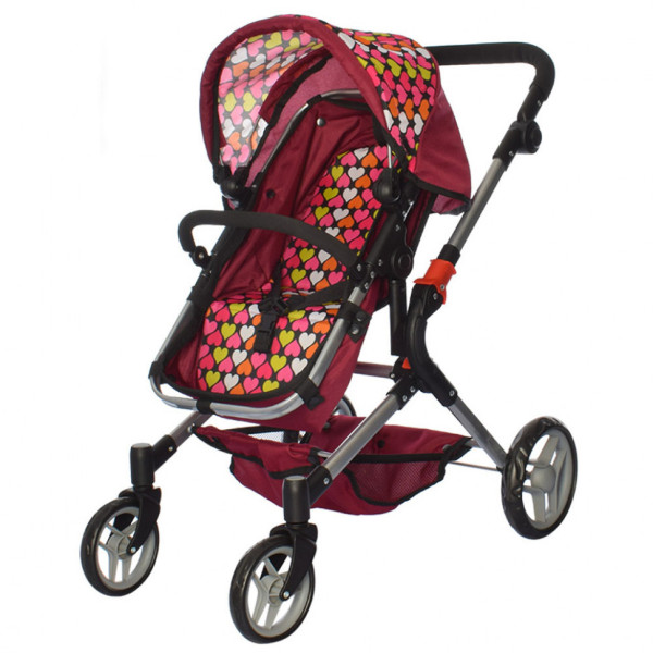 Коляска-трансформер для ляльок 9633 ручка регулюється