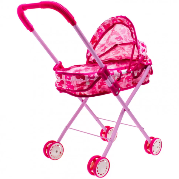 Коляска для кукол M 0354-1 U/R  с двойными колесами