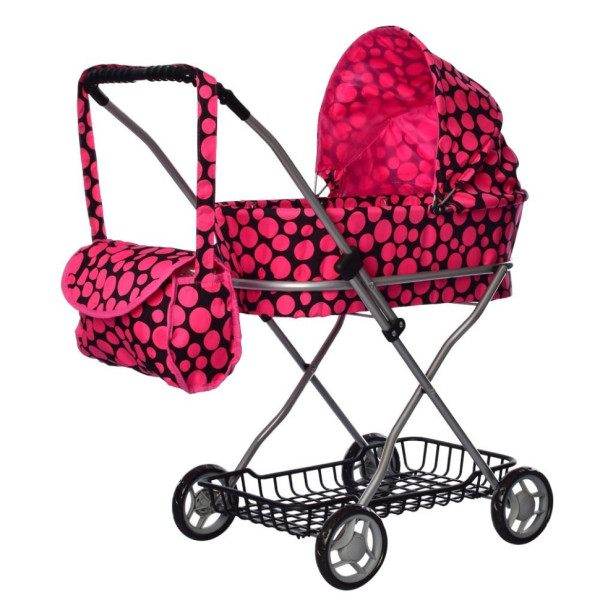 Коляска для ляльок 9325-5 з люлькою, до ручки 58 см