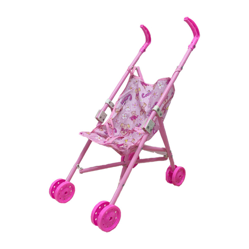 Коляска для ляльок Bambi 886-1-4, подвійні колеса, складана