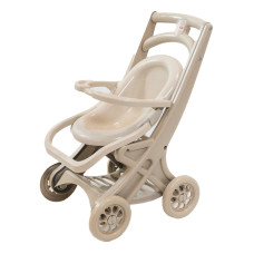 Коляска для ляльок з шезлонгом 0122/02eco бежевий (0122/02eco)