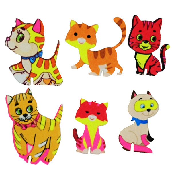 Набір фетрових фігурок на підставці "Котики" 180144 (180144)