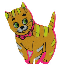 Фетрова сувенірна фігурка на підставці "Котик" 180199 (180199)