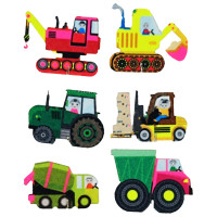 Набір фетрових фігурок на підставці "Машинки" 180151 (180151)