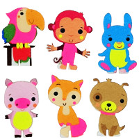 Набір фетрових фігурок на підставці "Дружні тваринки" 180168 (180168)