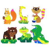 Набір фетрових фігурок на підставці "Веселі тваринки" 180175 (180175)