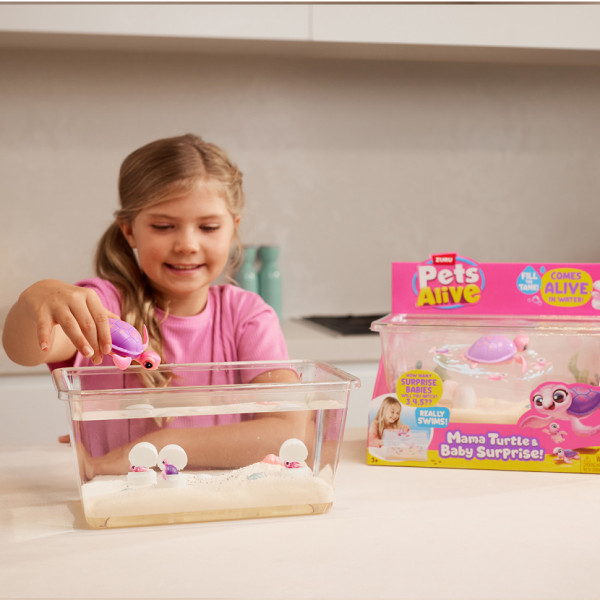 Інтерактивний ігровий набір Мама черепаха із сюрпризом Pets & Robo Alive 9560 "Mama & Baby Surprise" (9560)