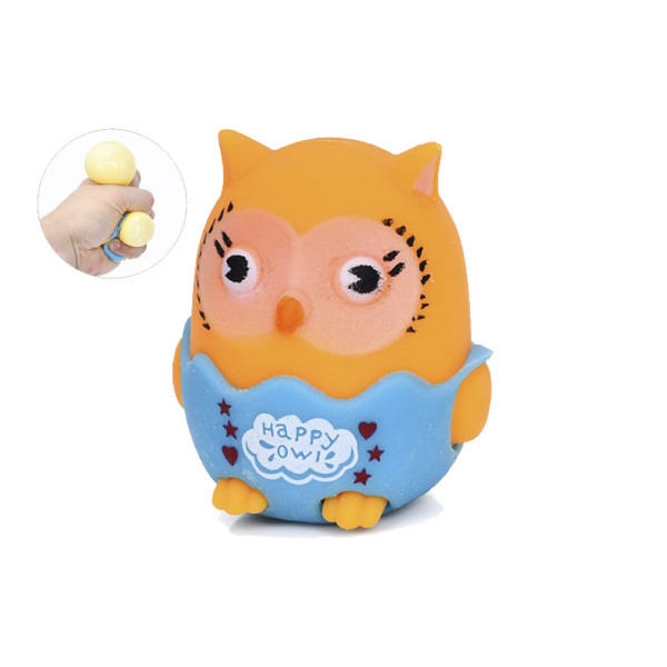 Іграшка сквіш антістресс "Совеня" MS 4141 розмір 7 см Помаранчевий (MS 4141(Orange))