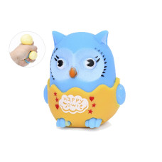 Іграшка сквіш антістресс "Совеня" MS 4141 розмір 7 см Блакитний (MS 4141(Blue))