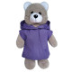 М'яконабивна іграшка пухнастий Ведмедик МС 080501-04 у фіолетовому плащі 35 см (МС 080501-04)