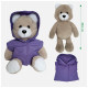 М'яконабивна іграшка пухнастий Ведмедик МС 080501-04 у фіолетовому плащі 35 см (МС 080501-04)