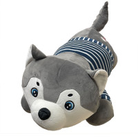 Дитяча м'яка іграшка "Собачка" L1124(Grey) іграшка з пледом, розмір 60 см (L1124(Grey))