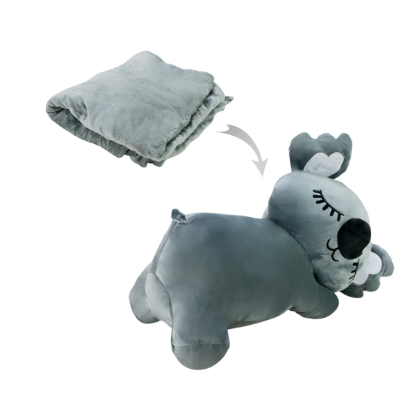 Дитяча м'яка іграшка "Коала" L1129(Grey) іграшка з пледом, розмір 50 см (L1129(Grey))