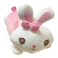 Дитяча м'яка іграшка "Зайка" L1122(Pink) іграшка з пледом, розмір 60 см (L1122(Pink))