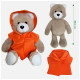 М'яконабивна іграшка пухнастий Ведмедик МС 080501-05 у помаранчовому плащі 35 см (МС 080501-05)