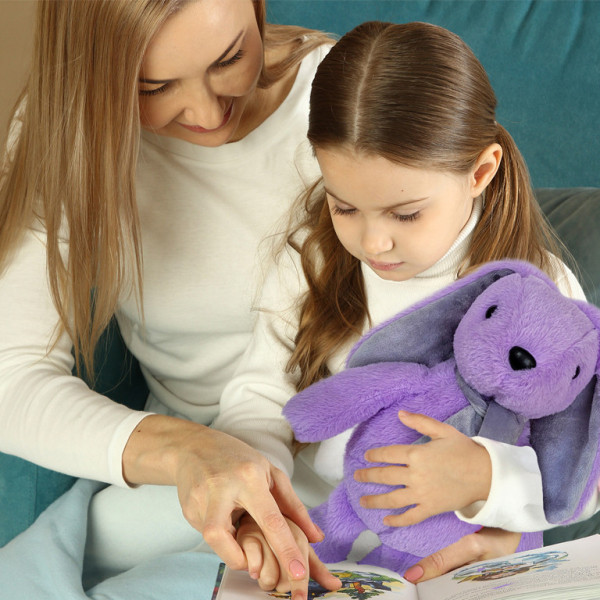 Іграшка м'яконабивна Зайченя МС 080501-10 фіолетове 33 см  (МС 080501-10)