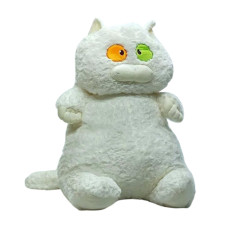 М'яка іграшка "Товстий кіт" K15215, 60 см Білий (K15215(White))