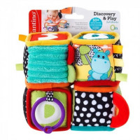 Набір м'яких іграшок "Кубики Звірятка" INFANTINO 306606, 4 шт (306606)