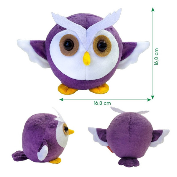 М'яконабивна іграшка "Круглик Сова" МС 080501-12 біло-фіолетовий 18 см (МС 080501-12)
