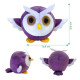 М'яконабивна іграшка "Круглик Сова" МС 080501-12 біло-фіолетовий 18 см (МС 080501-12)