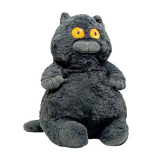 М'яка іграшка "Товстий кіт" K15215, 60 см Чорний (K15215(Black))