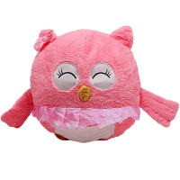 Дитяча м'яка іграшка "Сова" L1127(Pink) іграшка з пледом, розмір 45 см (L1127(Pink))