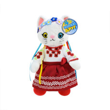 Детская мягкая игрушка "Кошка украиночка" PL8242ua традиционное платье, 31 см(PL8242ua)