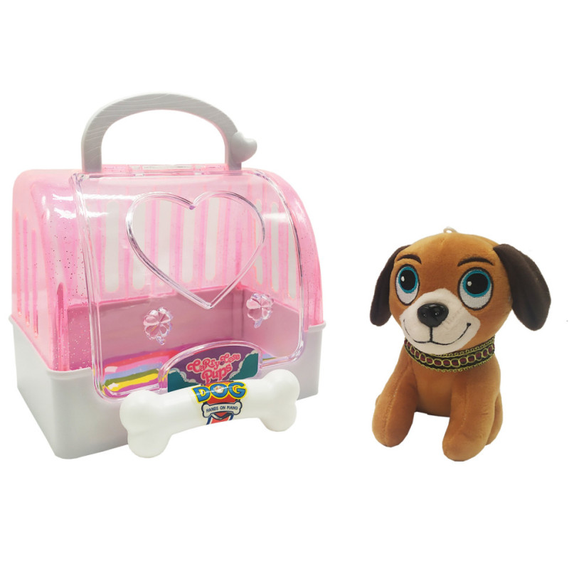 Собачка плюшева в перенесенні Bambi DR5016, 12 см