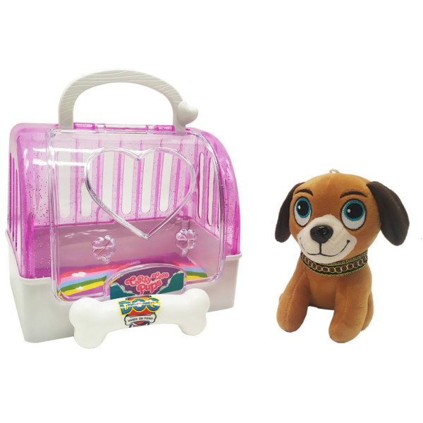 Собачка плюшева в перенесенні Bambi DR5016, 12 см