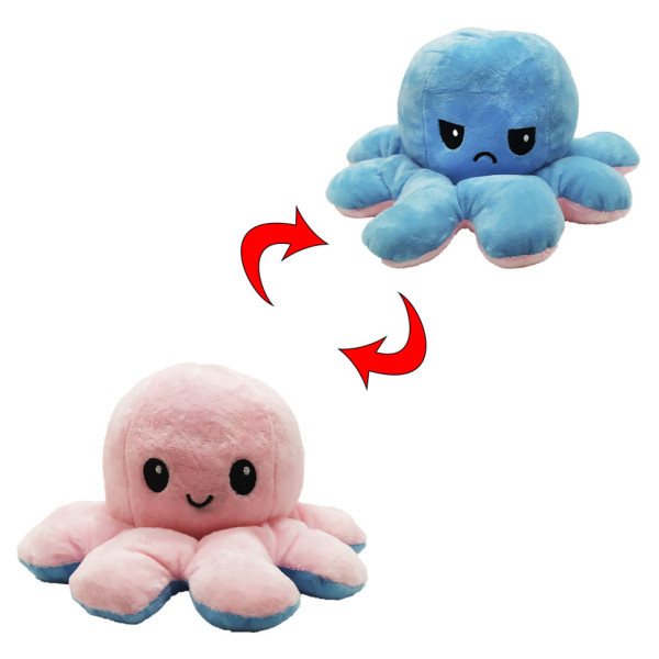 М'яка іграшка MP 2270-3 восьминіг, 25 см, двосторонній