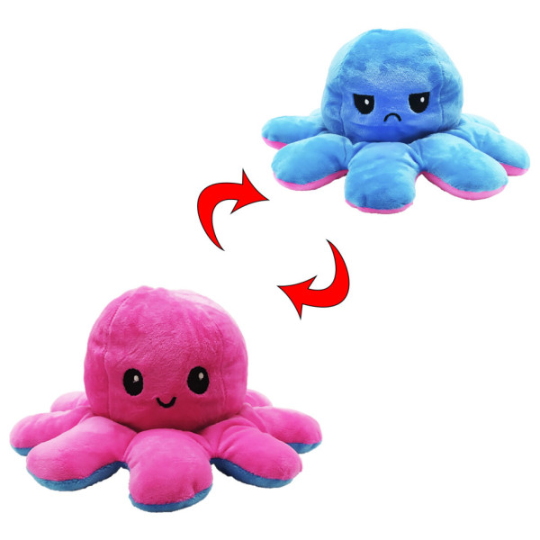 М'яка іграшка MP 2270-3 восьминіг, 25 см, двосторонній