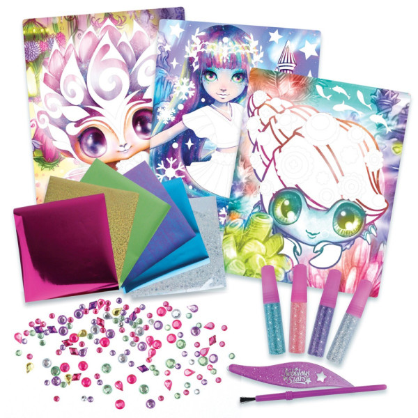 Набір для творчості Зоряні блискітки та фольга Nebulous Stars 11011, 3 шаблони (11011N)