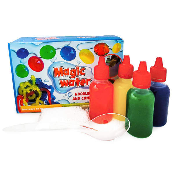 Набір для творчості "Magic water" Локшина і цукерки MV6031-01, 4 різнокольорові гелі (MV6031-01)