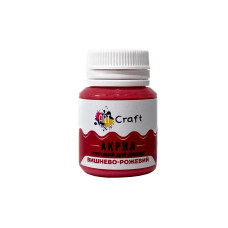 Акрилова фарба глянцева "Вишнево-рожевий" 20 мл AG-7506 Art Craft (AG-7506)