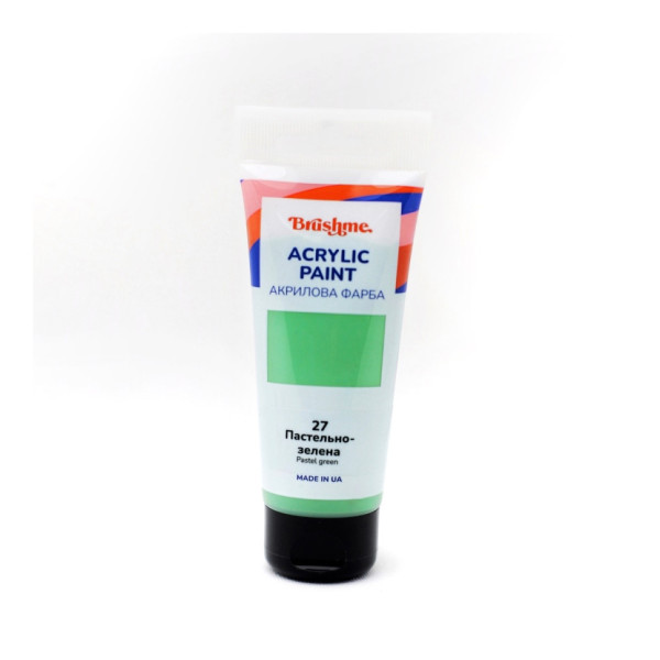 Акрилова фарба глянцева Пастельно-зелена Brushme TBA60027 60 мл (TBA60027)