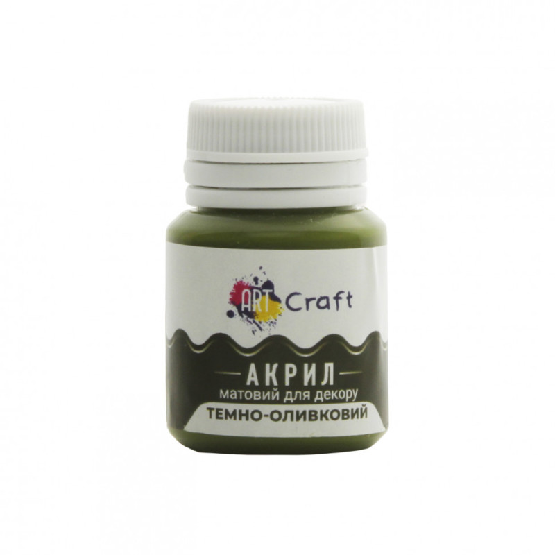 Акрилова фарба для декору Матова Art Craft AP-4951 20 мл Темно-оливковий