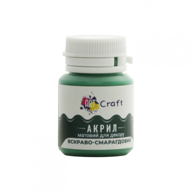 Акрилова фарба для декору Матова Art Craft AP-4906 20 мл Яскраво-смарагдовий