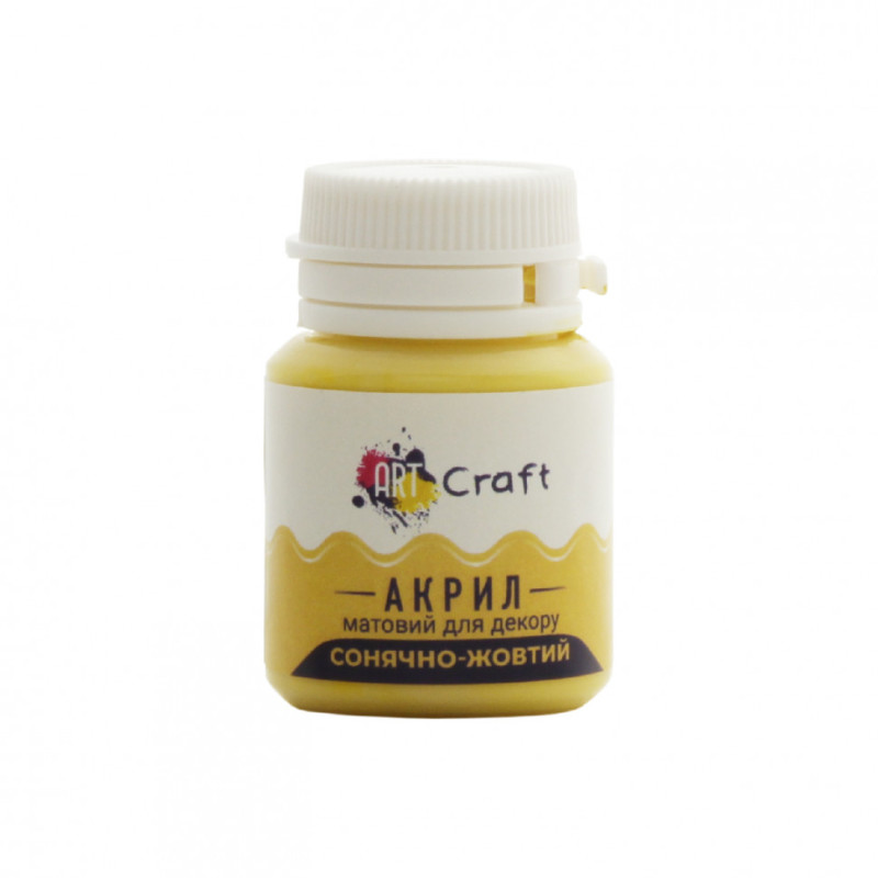 Акрилова фарба для декору Матова Art Craft AP-5439 20 мл Сонячно-жовтий