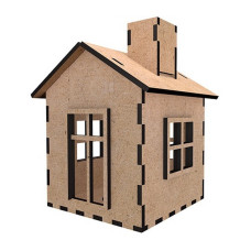 Заготовка для декорування "Будиночок 9" FDPO-348 з LED свічкою в комплекті (FDPO-348)