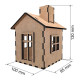 Заготовка для декорування "Будиночок 9" FDPO-348 з LED свічкою в комплекті (FDPO-348)